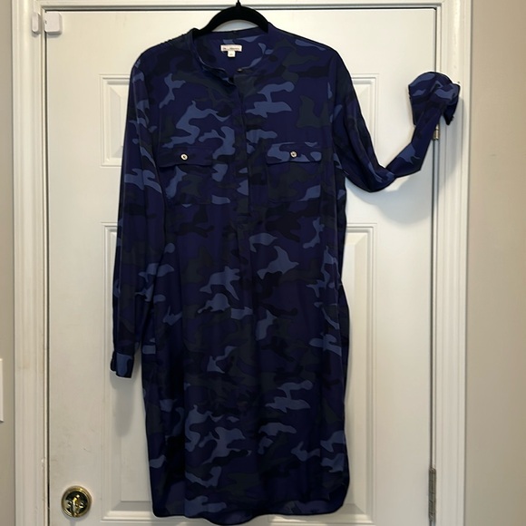 GAP NAVY FATIGUE print Tunic Dress - Picture 1 of 8